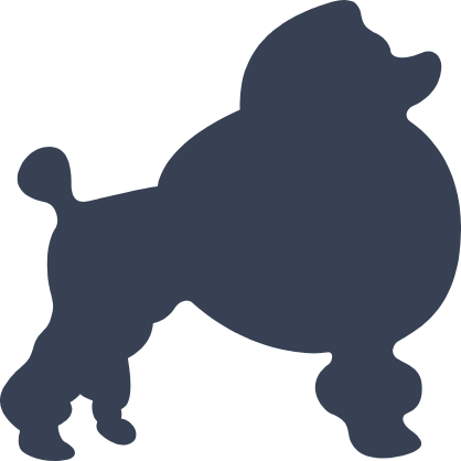 Poodle Dog Shape Sticker