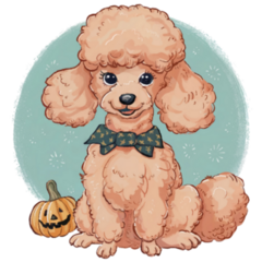 Poodle Halloween Sticker