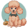 Poodle Halloween Sticker