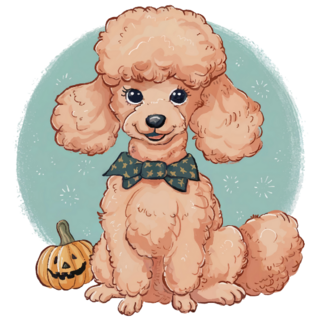 Poodle Halloween Sticker