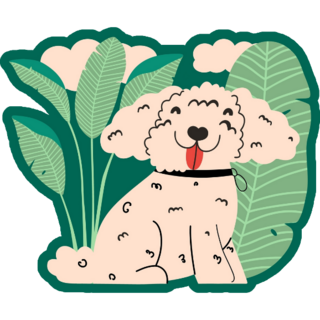 Poodle In Nature Sticker