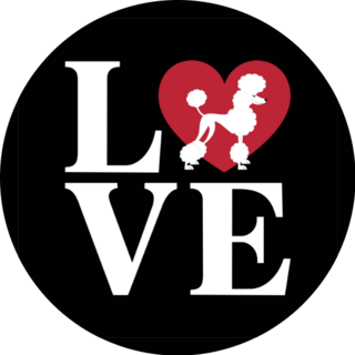 Poodle Love Sticker