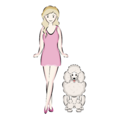 Poodle Owner Sticker