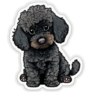 Poodle Puppy Black Sticker