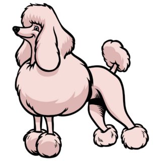Poodle Smiling Sticker
