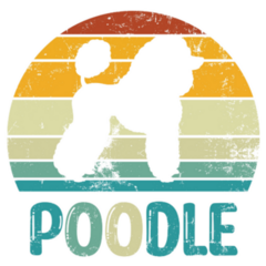 Poodle Sunset Sticker