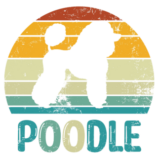 Poodle Sunset Sticker