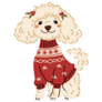 Poodle Sweater Sticker