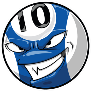 Pool Ball With Angry Face Billiard Sticker