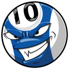 Pool Ball With Angry Face Billiard Sticker