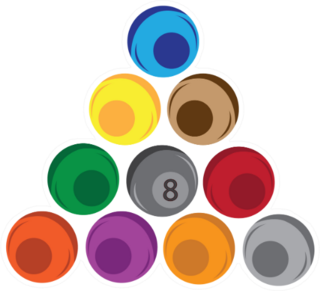 Pool Balls Clip Art Design Sticker