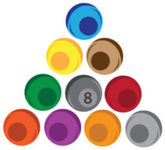 Pool Balls Clip Art Design Sticker