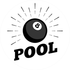 Pool Billiard Illustration Sticker