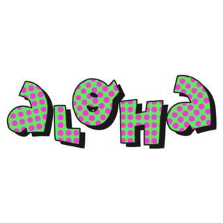 Pop Art Aloha Hand Lettering Sticker
