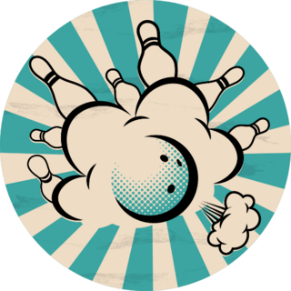 Pop Art Bowling Sticker