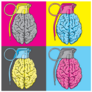 Pop Art Brain Bombs Sticker