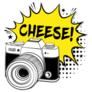 Pop Art Camera, Cheese Sticker 