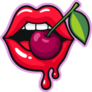 Pop Art Cheery Lips Sticker