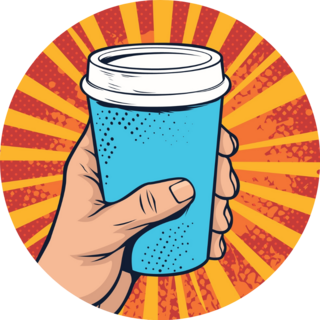 Pop Art Coffee Sticker