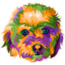 Pop Art Color Poodle Sticker