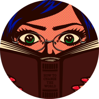 Pop Art Comic Book Style Bookworm Sticker