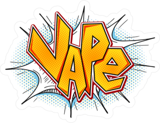 Pop Art Comic Vape Word Sticker