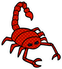 Pop Art Doodle Of Scorpion Sticker