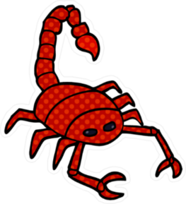 Pop Art Doodle Of Scorpion Sticker