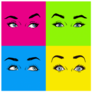 Pop Art Eyes Square Sticker