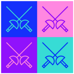 Pop Art Fencing Sticker