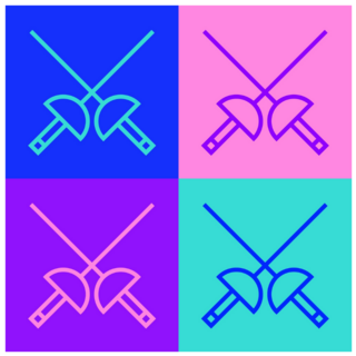 Pop Art Fencing Sticker