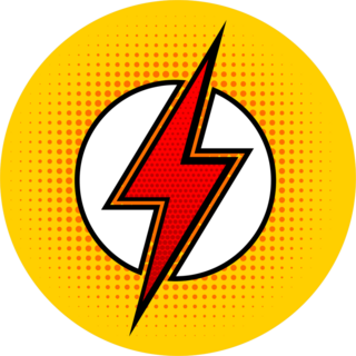 Pop Art Lightning Sticker