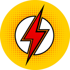 Pop Art Lightning Sticker