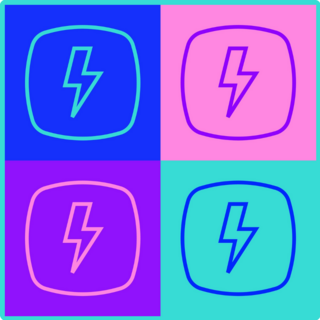 Pop Art Lightning Sticker