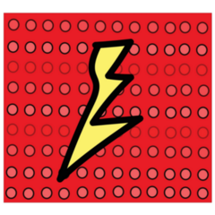 Pop Art Lightning Strike Sticker