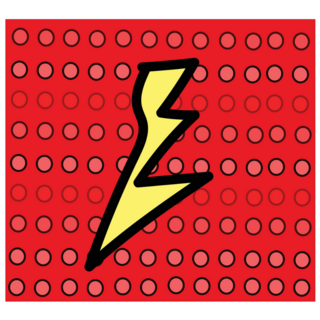 Pop Art Lightning Strike Sticker