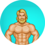 Pop Art Naked Chest Blonde Male Sticker