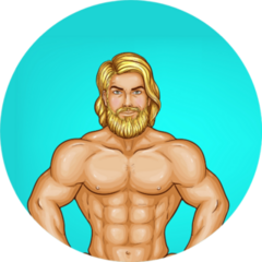 Pop Art Naked Chest Blonde Male Sticker