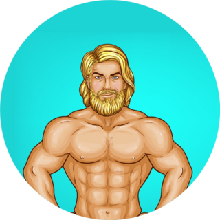 Pop Art Naked Chest Blonde Male Sticker