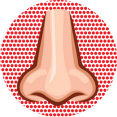 Pop Art Nose Red Dots Sticker