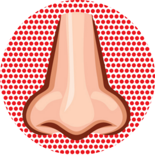 Pop Art Nose Red Dots Sticker