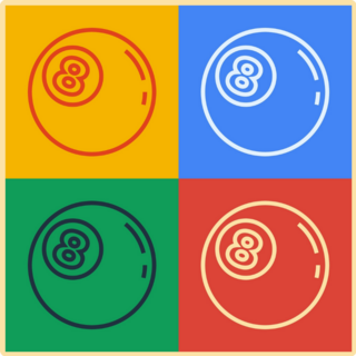 Pop Art Pool Balls Sticker 