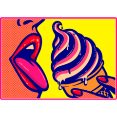 Pop Art Sexy Ice Cream Sticker