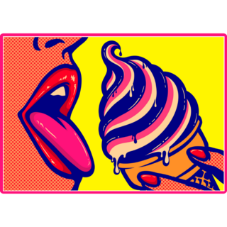 Pop Art Sexy Ice Cream Sticker