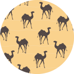 Pop Art Vintage-inspired African Camel Sticker