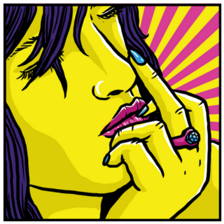 Pop Art Woman Middle Finger Sticker