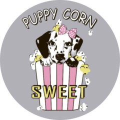 Popcorn Dalmatian Sticker