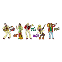 Popular 20th Century Rock Music Styles : 50s Rocknroll Sticker