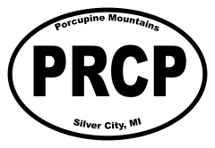Porcupine Mountains Oval Sticker