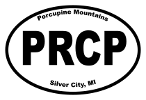 Porcupine Mountains Oval Sticker